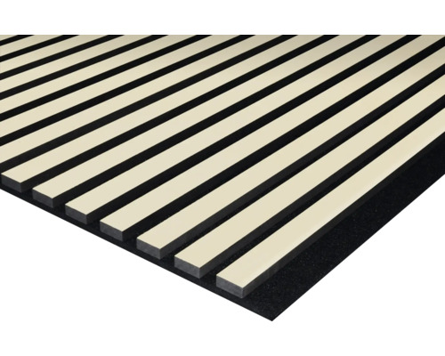 Akustikpaneel foliert ähnlich RAL1013 2400 x 572 x 19 mm Lattenrost für Betten