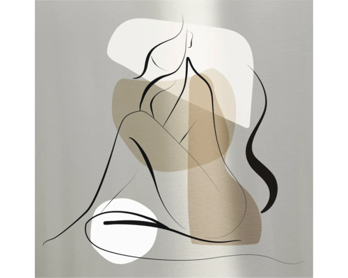Tableau en métal Line Art Woman VI 50x50 cm
