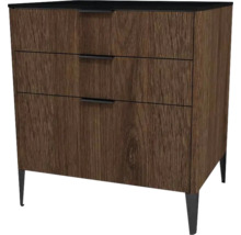 Commode avec trois tiroirs et pieds
