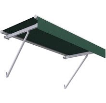 Store banne avec tissu vert et supports