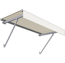 Store banne à bras articulés avec tissu et support