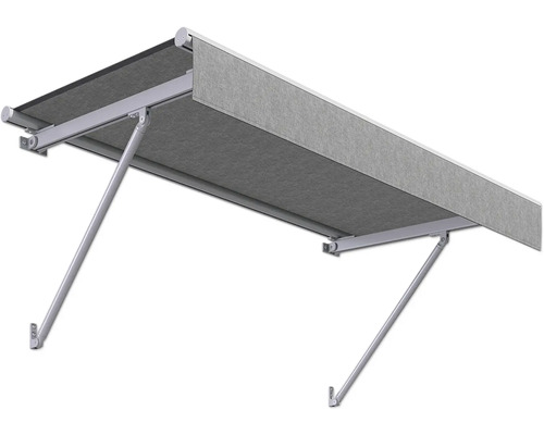 Store banne avec bras de projection pour montage en façade