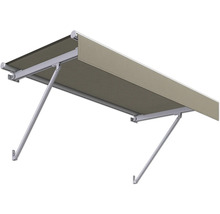 Store de terrasse avec tissu et supports