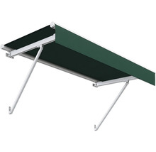 Store banne avec cadre blanc et tissu