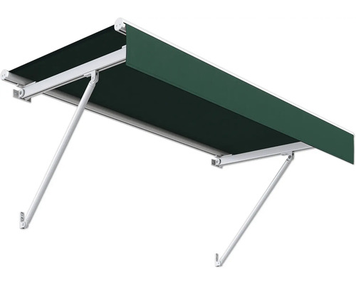 Store banne avec cadre blanc et tissu