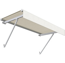 Store de terrasse avec tissu et supports