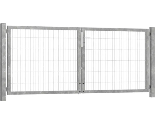 Premium-Doppeltor 300 x 120 cm 8/6/8 Rahmen 60x40 inkl. Pfosten zum Einbetonieren feuerverzinkt Premium-Doppeltor 300 x 120 cm 8/6/8 Rahmen 60x40 inkl. Pfosten zum Einbetonieren feuerverzinkt