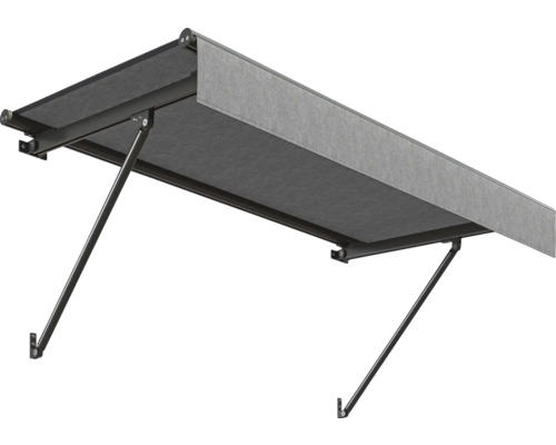 Store banne à bras articulés extensible pour montage mural