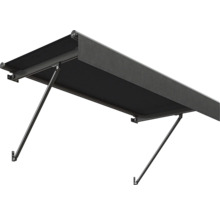 Store banne à bras articulé avec tissu noir