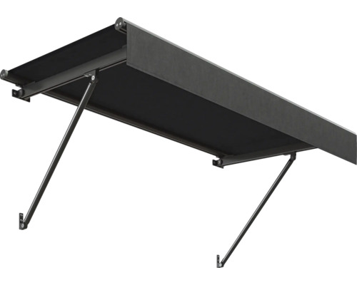 Store banne à bras articulé avec tissu noir