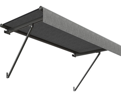 Store banne à bras articulés avec revêtement en tissu