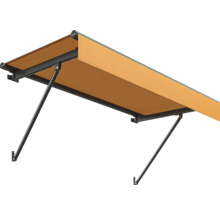 Store banne à bras articulés déployé avec toile