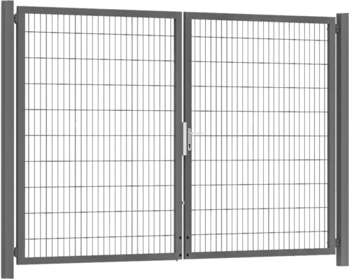 Premium-Doppeltor 300 x 200 cm 8/6/8 Rahmen 60x40 inkl. Pfosten zum Einbetonieren RAL 7016 anthrazit Premium-Doppeltor 300 x 200 cm 8/6/8 Rahmen 60x40 inkl. Pfosten zum Einbetonieren RAL 7016 anthrazit