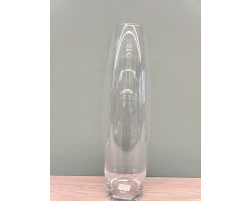 Vase en verre Ø 11 H 50 cm transparent