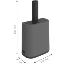 Toilettenbürstengarnitur mit den Maßen 290 mm Höhe, 91 mm Breite und 162 mm Tiefe