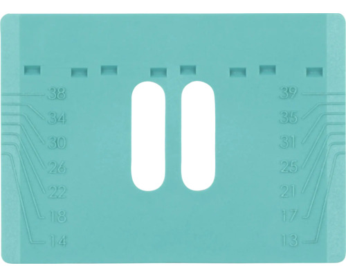 Calibre à aiguilles à tricoter pour déterminer la taille des aiguilles à tricoter