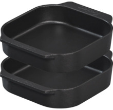 Deux plats à griller carrés Enders en fonte