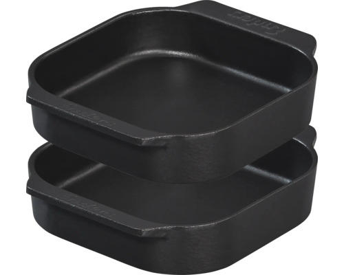 Deux plats à griller carrés Enders en fonte