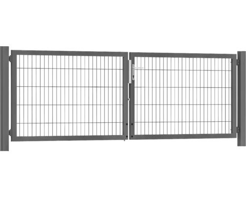 Premium-Doppeltor 300 x 100 cm 8/6/8 Rahmen 60x40 inkl. Pfosten zum Einbetonieren RAL 7016 anthrazit Premium-Doppeltor 300 x 100 cm 8/6/8 Rahmen 60x40 inkl. Pfosten zum Einbetonieren RAL 7016 anthrazit