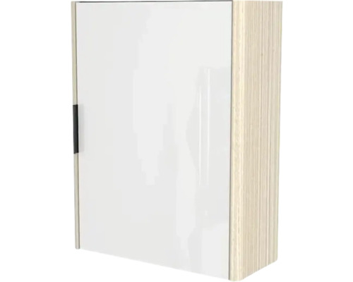 Armoire de toilette Devo Lotos droite lxhxp 48x62x20 cm structure avola blanc crème