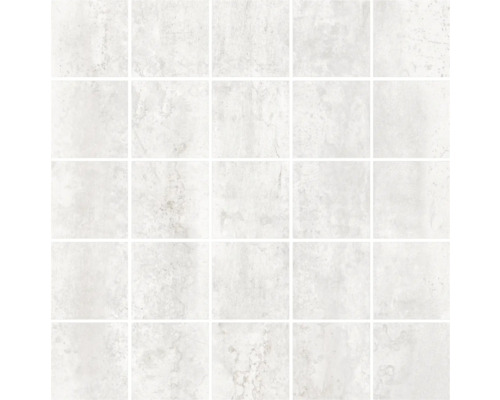 MIRAVA GLASGOW Feinsteinzeugmosaik white BxLxS 30x30x0.7 cm