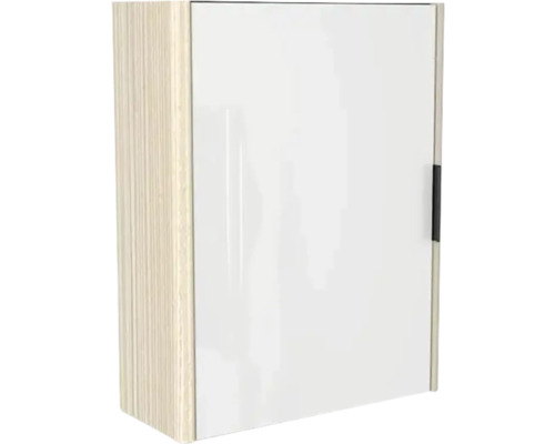 Armoire de toilette Devo Lotos gauche lxhxp 48x62x20 cm structure avola blanc crème