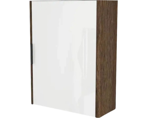 Armoire de toilette Devo Lotos droite lxhxp 48x62x20 cm bronze expressive oak Armoire suspendue avec une porte et cadre en bois