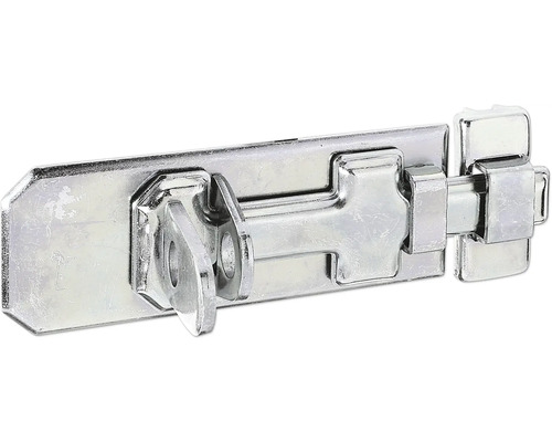 Verrou de porte porte cadenas de sécurité avec poignée plate et boucle 120 x 45 mm galvanisé, passivation couche épaisse