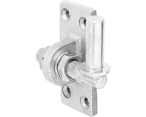 Gond type D I réglable 16 x 105 x 45 mm galvanisé, passivation couche épaisse Gonds réglables en métal avec vis et écrou pour la fixation aux portails.