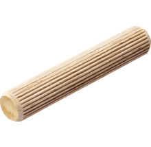 Cheville en bois rainurée