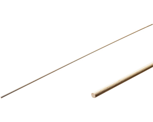 Hettich Barre cylindrique en hêtre lisse 6 x 1000 mm 100 pièces Tige ronde en bois