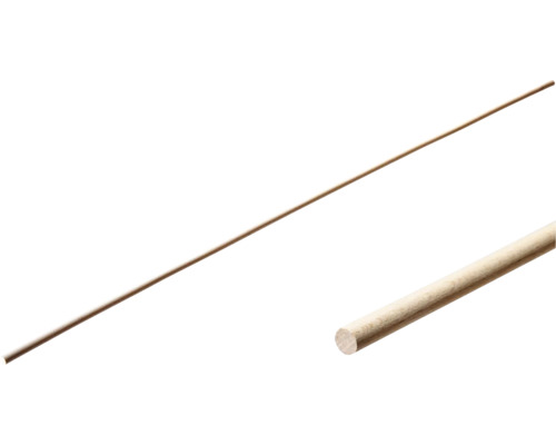 Hettich Barre cylindrique en hêtre lisse 8 x 1000 mm 100 pièces Tige ronde en bois