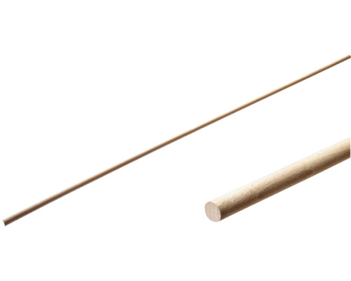 Hettich Barre cylindrique en hêtre lisse 10 x 1000 mm 100 pièces Tige ronde en bois