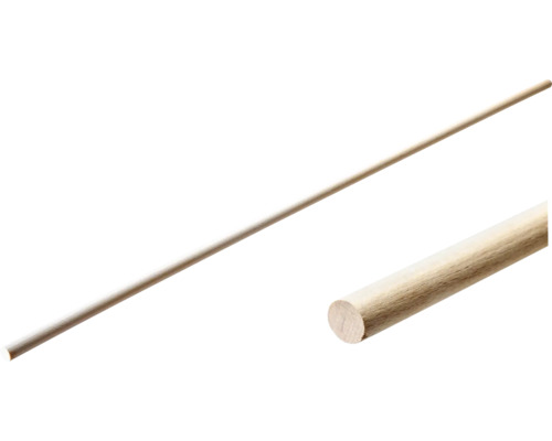 Hettich Barre cylindrique en hêtre lisse 14 x 1000 mm 50 pièces Tige ronde en bois en bois non traité