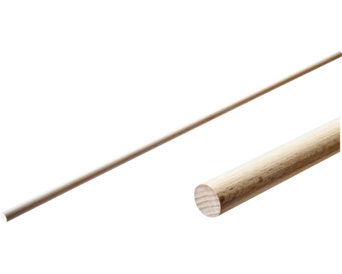 Hettich Barre cylindrique en hêtre lisse 16 x 1000 mm 50 pièces Baguette ronde en bois en détail
