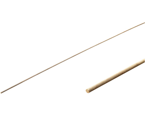 Hettich Barre cylindrique en hêtre strié 5 x 1000 mm 100 pièces Cheville en bois avec surface rainurée