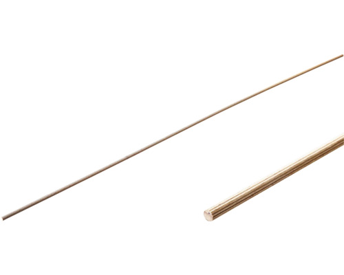 Hettich Barre cylindrique en hêtre strié 6 x 1000 mm 100 pièces Tige ronde en bois, forme droite