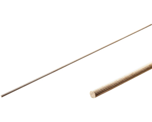 Hettich Barre cylindrique en hêtre strié 8 x 1000 mm 100 pièces Tige ronde en bois en bois non traité