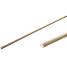 Tringle ronde rainurée en bois