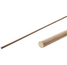 Barre ronde en bois rainurée