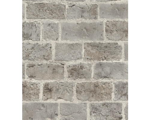 Papier peint intissé 865714 Symphony pierre gris Gros plan d''un papier peint à motif de briques