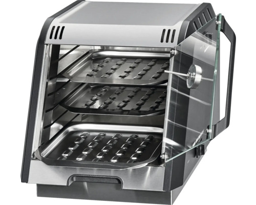 Gril avec trois niveaux et porte en verre