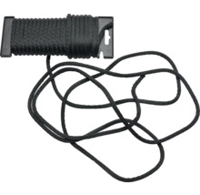 Schwarzes geflochtenes Seil auf Rolle