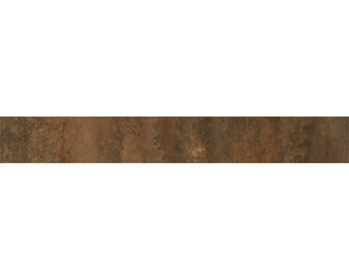 MIRAVA GLASGOW Sockelfliese rust BxLxS 8x60x0.9 cm Dunkle Bodenfliese in Steinoptik.