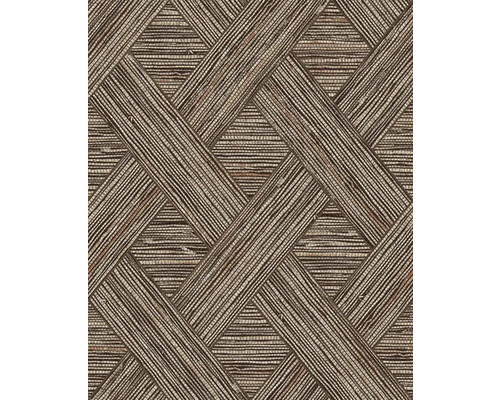 Papier peint intissé 124991 Cross Grasscloth marron