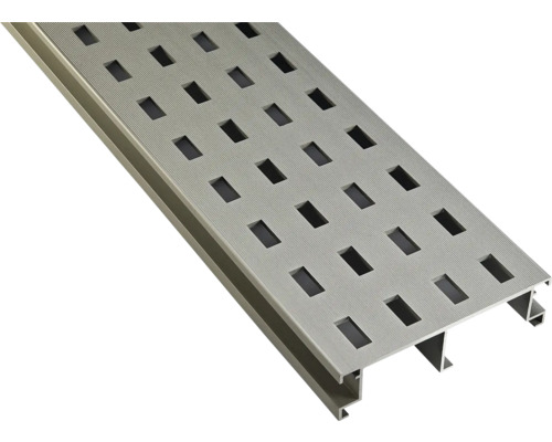 Drainage-und Belüftungsprofil 3000 x 100 x 26 mm Abdeckung für Entwässerungsrinne mit rechteckigen Öffnungen