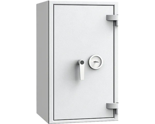 Coffre-fort ignifugé Tevel77 serrure de sécurité à queue de pic 69 l gris clair Coffre-fort blanc avec serrure et poignée