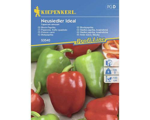 Poivron Neusiedler Ideal Kiepenkerl semences résistantes graines de légumes Kiepenkerl Neusiedler Ideal Sachet de graines de poivrons