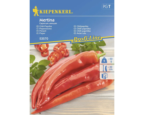 Chilli Paprika Mertina Kiepenkerl Hybrid-Saatgut Gemüsesamen