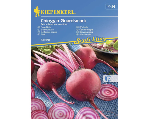 Betterave rouge Chioggia-Guardsmark Kiepenkerl semences fixes graines de légumes Logo Kiepenkerl, emballage de graines de betteraves rouges Chioggia Guardsmark